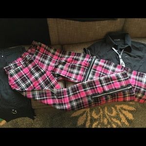 Lip Service Plaid pink & black bondage pants